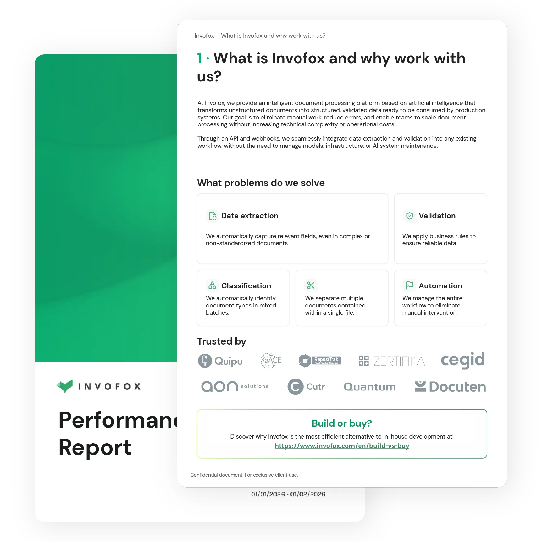 Performance reports — Accuracy & volume metrics — Invofox